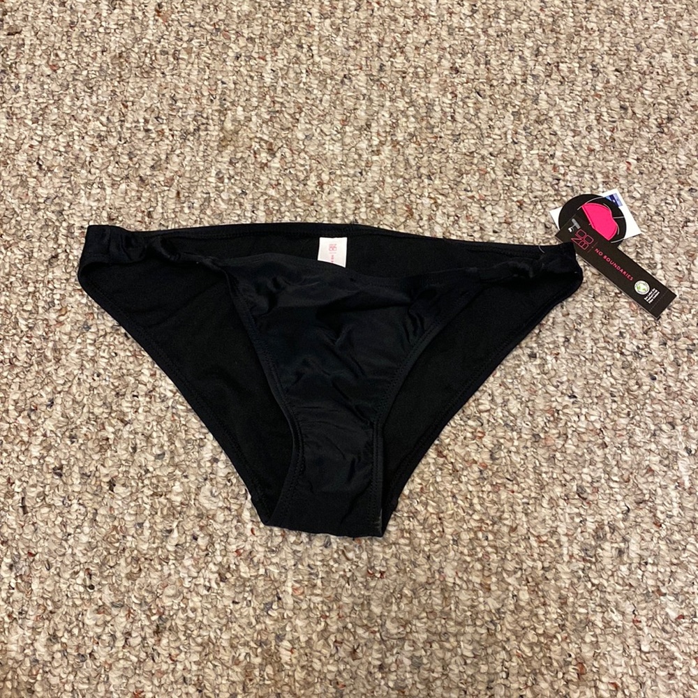 Black bikini bottoms size m (7-9) Walmart